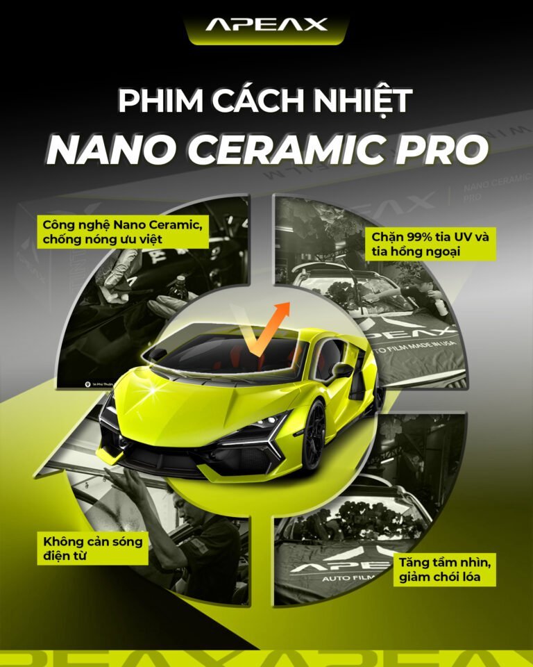 Film cách nhiệt Ceramic Pro - 4 chỗ